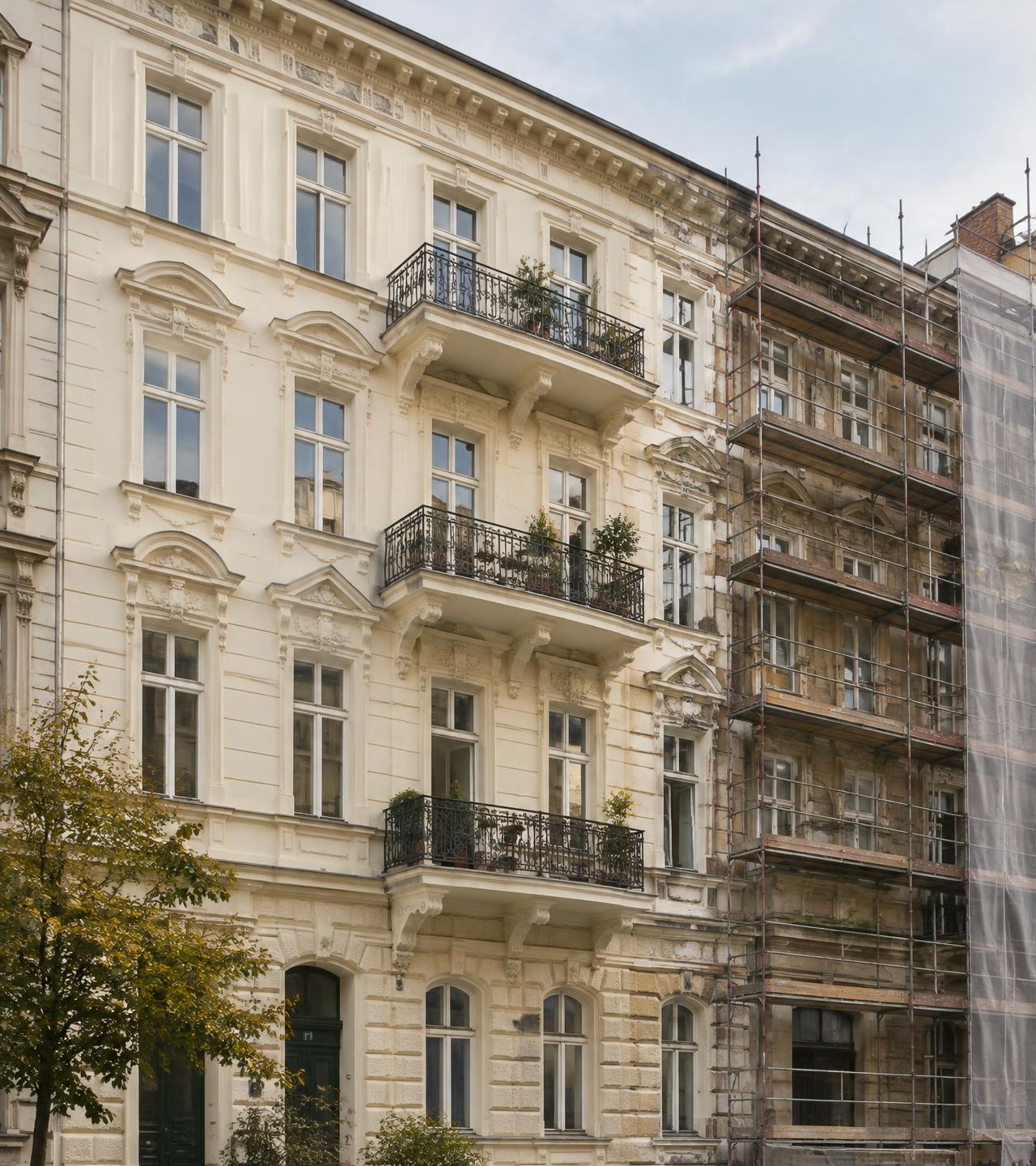 Fassaden- und Balkonsanierung an einem Wiener Gründerzeithaus